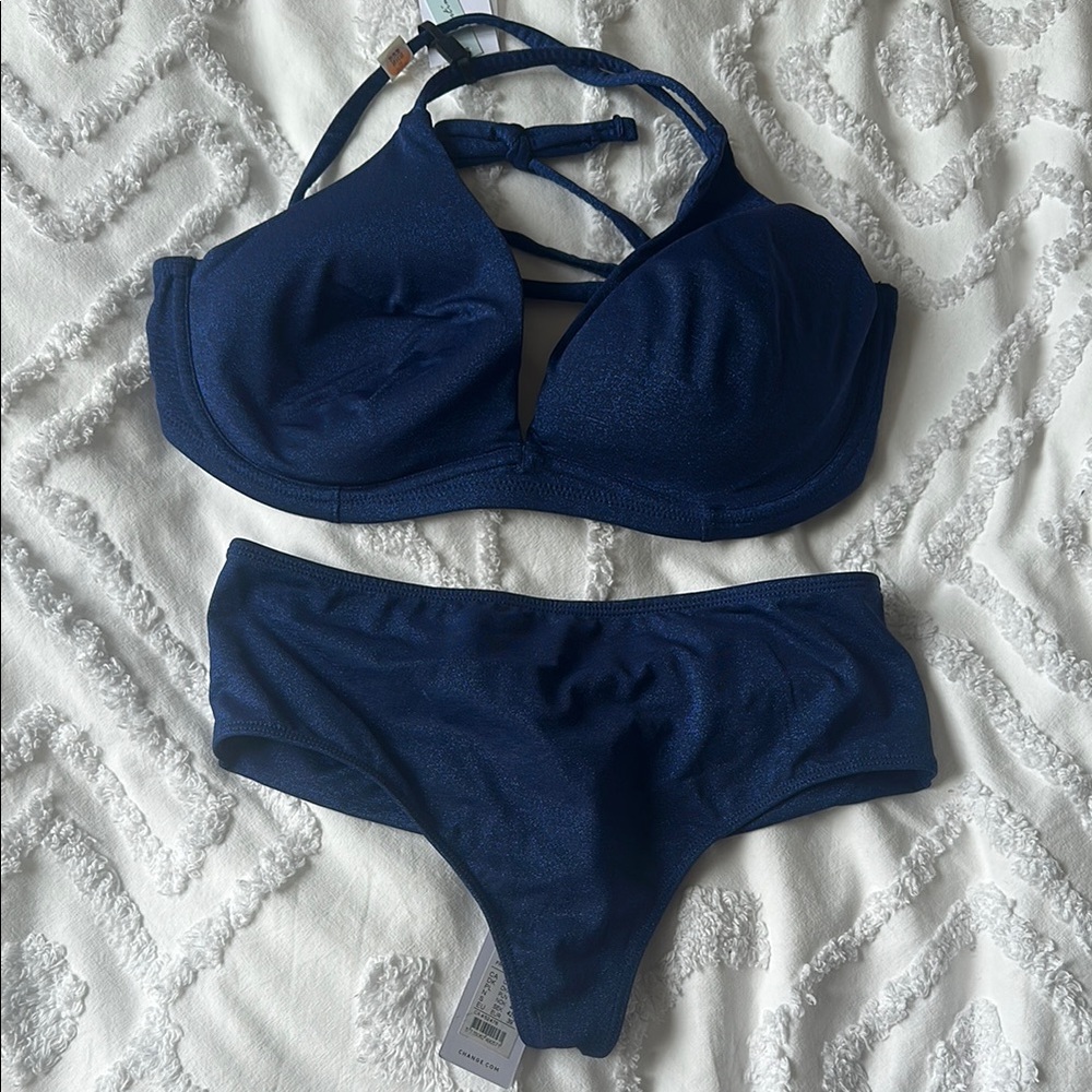 Change - Navy Blue Bikini Set